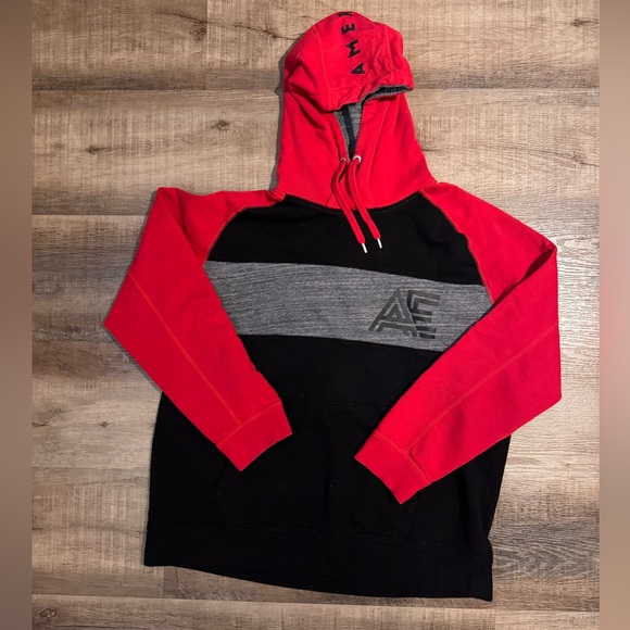 American Eagle Outfitters Other - American Eagle Outfitters Red and Black Hoodie with Gray Accent